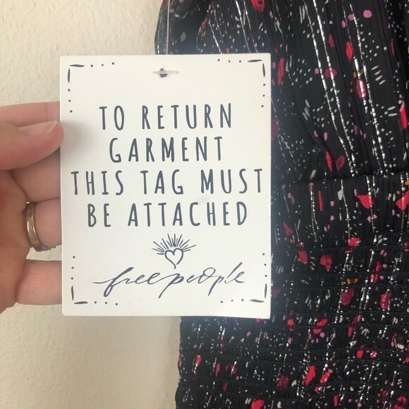 Free People Baby Love Smocked Bodycon Black Dress - Picture 7 of 15